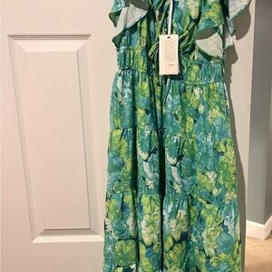 Grace Karin Green Floral Casual Dress